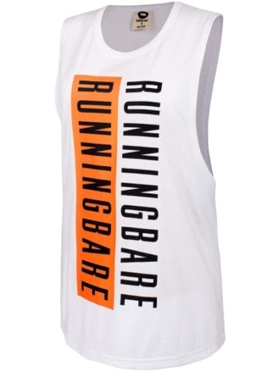 Fitness Mania - Running Bare Fashion Edit Womens Muscle Tank Top - White
