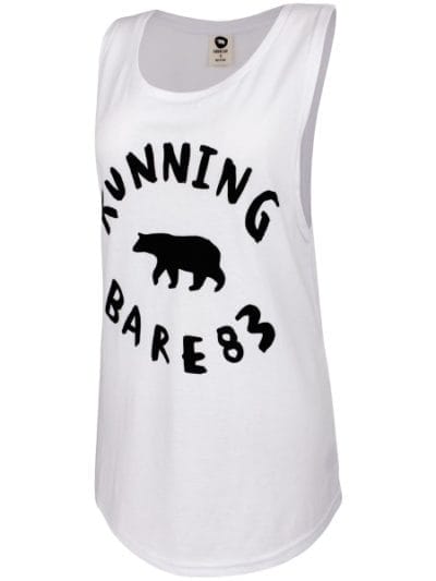 Fitness Mania - Running Bare Rumble Womens Muscle Tank Top - White
