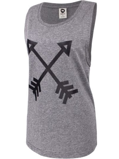 Fitness Mania - Running Bare The New Guard Womens Muscle Tank Top - Grey Marle