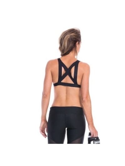 Fitness Mania - SIX30 Anj X Back Womens Sports Bra - Black