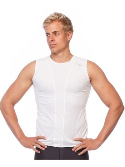 Fitness Mania - SIX30 Mens Compression Training Tank Top - White