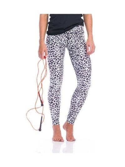 Fitness Mania - SIX30 Snow Cheetah Womens Compression Training Tights - Black/White