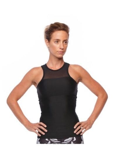 Fitness Mania - SIX30 Womens Mesh Compression Training Singlet - Black