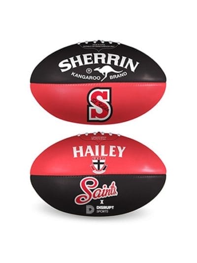 Fitness Mania - Sherrin Personalised AFL St Kilda Saints Soft Touch Football - Size 5