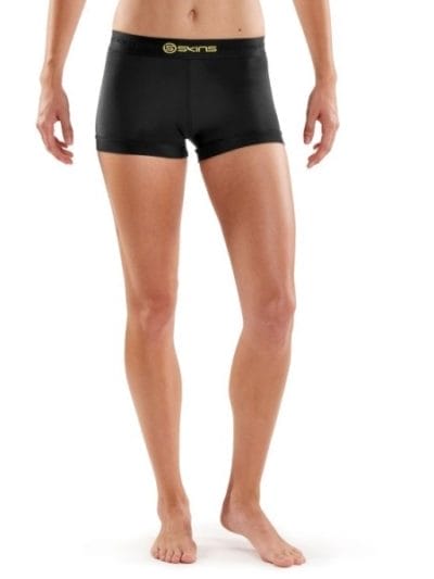 Fitness Mania - Skins DNAmic Womens Booty Shorts - Black/Limoncello