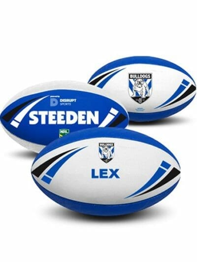 Fitness Mania - Steeden Personalised NRL Bulldogs Rugby Ball - Size 5