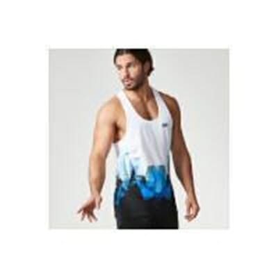 Fitness Mania - Myprotein Men's Digital Geo Print Stringer Vest - Blue