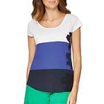 Fitness Mania - Cap Sleeve Colour Block Floral Tee