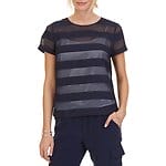 Fitness Mania - Short Sleeve Sheer Plaid Top