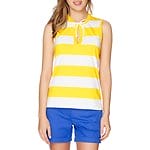 Fitness Mania - Striped Sleeveless Drawstring Top