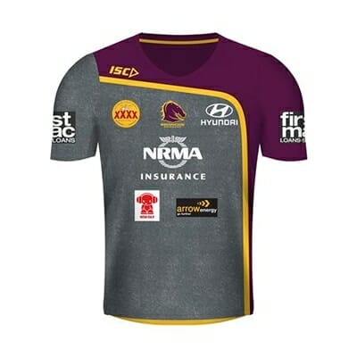 Fitness Mania - Brisbane Broncos Training T Shirt 2017