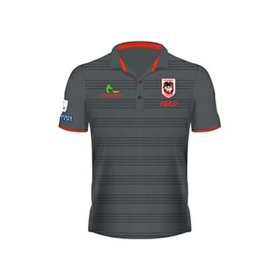 Fitness Mania - St George Dragons Hooped Players Polo 2017