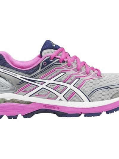 Fitness Mania - Asics GT-2000 5 (2A/2E) - Womens Running Shoes - Mid Grey/White/Pink Glow