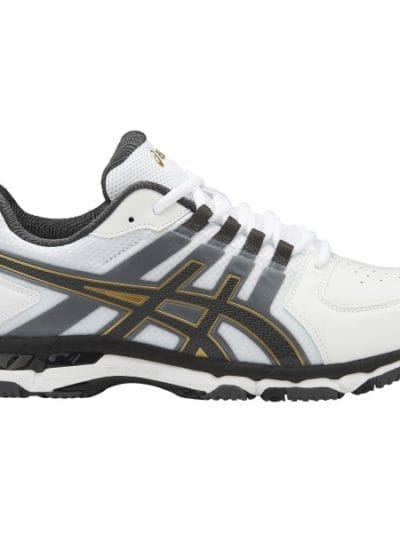 Fitness Mania - Asics Gel 540TR (2E) - Mens Leather Cross Training Shoes - White/Dark Grey/Rich Gold