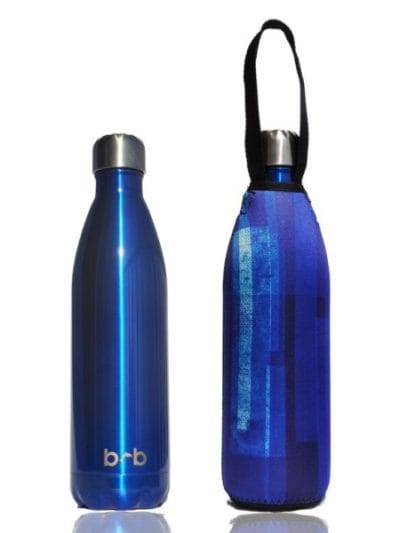 Fitness Mania - BBBYO Future Stainless Steel Bottle + Blue Blaze Carry Cover - 1000mL - Blue