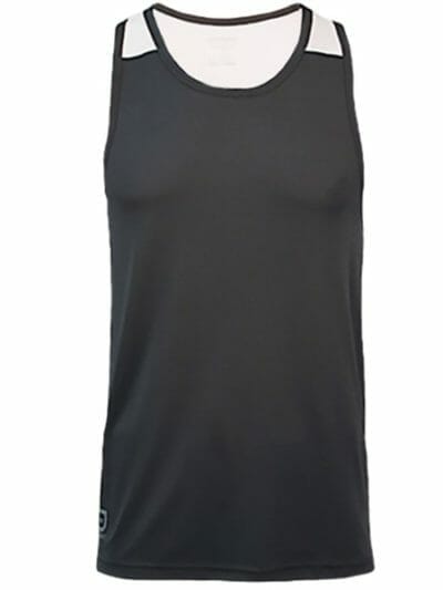 Fitness Mania - Project Escape Mens Running Singlet - Charcoal/White