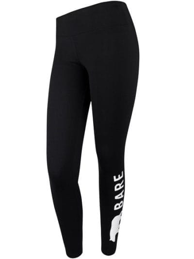 Fitness Mania - Running Bare High Rise Word On The Street Full Length Womens Training Tights - White/Black