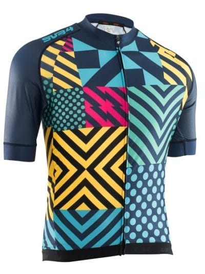 Fitness Mania - SUB4 Joker Mens Cycling Jersey - Navy/Yellow/Red