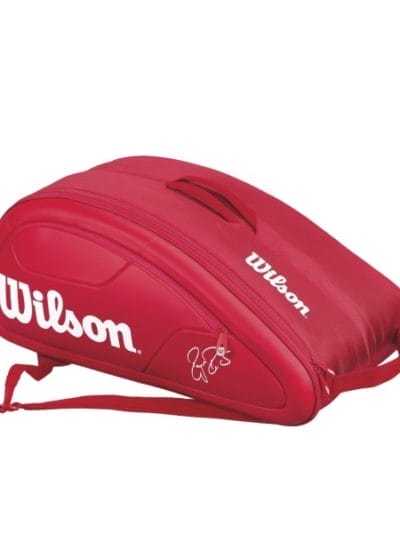 Fitness Mania - Wilson Federer DNA 12 Pack Tennis Racquet Bag - Red