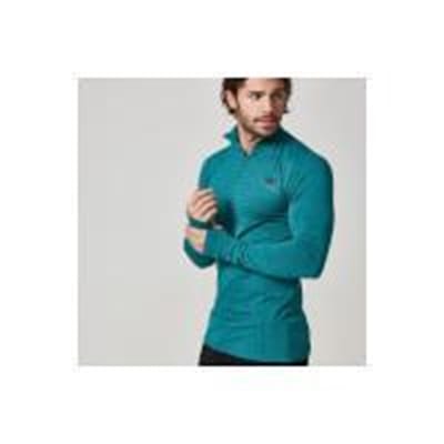 Fitness Mania - Myprotein Men's Seamless Long Sleeve 1/4 Zip Top - Teal