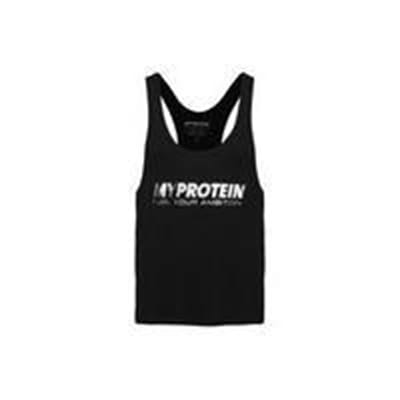 Fitness Mania - Myprotein Men's Stringer Vest - Black/Silver Logo