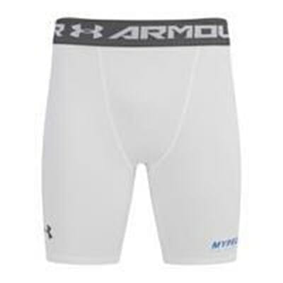 Fitness Mania - Under Armour Men's HeatGear Armour Compression Shorts - White - L