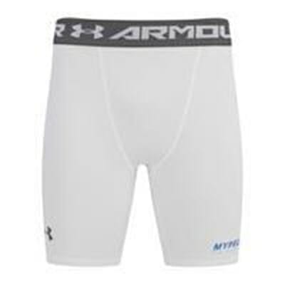 Fitness Mania - Under Armour Men's HeatGear Armour Compression Shorts - White - XL