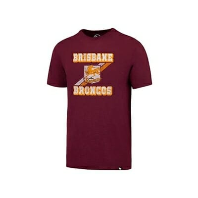 Fitness Mania - Brisbane Broncos 47 Script Scrum Tee