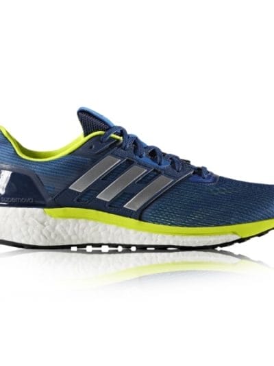 Fitness Mania - Adidas Supernova Glide 9 - Mens Running Shoes - Blue/Silver Metallic/Solar Yellow