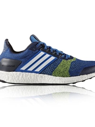 Fitness Mania - Adidas Ultra Boost ST - Mens Running Shoes - Blue/Footwear White/Solar Yellow