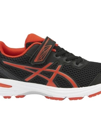 Fitness Mania - Asics GT-1000 5 PS - Kids Boys Running Shoes - Black/Vermilion/Carbon