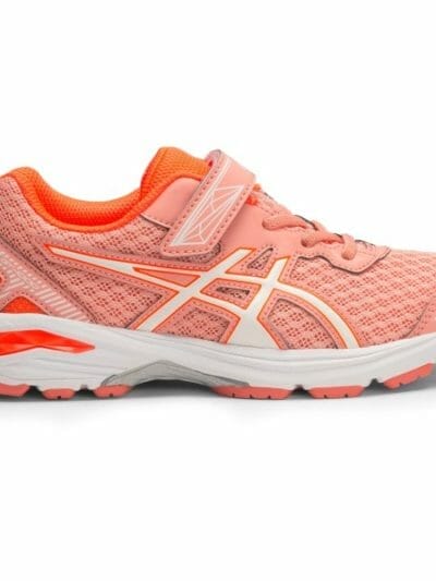 Fitness Mania - Asics GT-1000 5 PS - Kids Girls Running Shoes - Peach Melba/White/Flash Coral