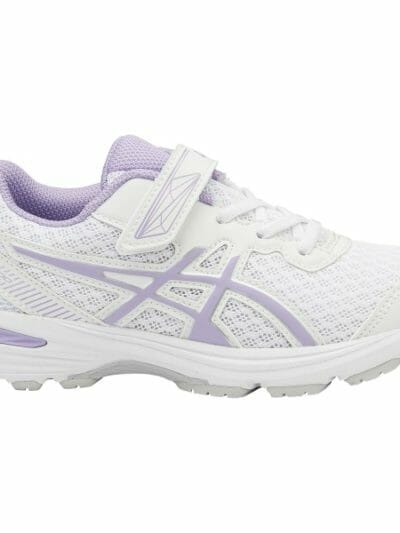 Fitness Mania - Asics GT-1000 5 PS - Kids Girls Running Shoes - White/Lavender/Silver
