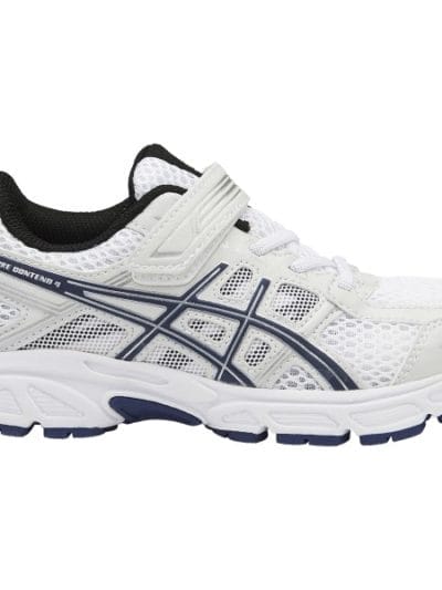 Fitness Mania - Asics Pre Contend 4 PS - Kids Boys Running Shoes - White/Indigo Blue/Black