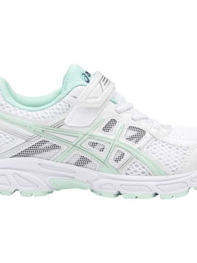 Fitness Mania - Asics Pre Contend 4 PS - Kids Girls Running Shoes - White/Bay/Silver