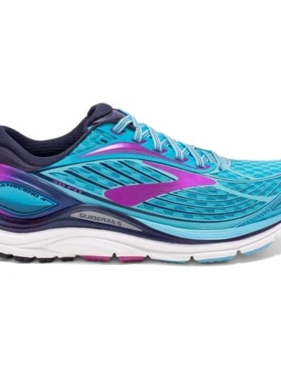Fitness Mania - Brooks Transcend 4 - Womens Running Shoes - Blue Fish/Peacoat/Purple