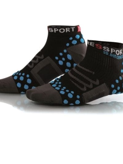Fitness Mania - Compressport V1 Low Cut Socks - Black/Blue