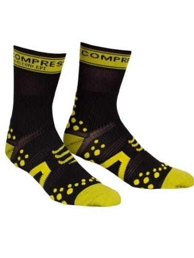 Fitness Mania - Compressport V2 Cycle Socks - Black/Yellow