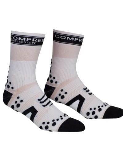 Fitness Mania - Compressport V2 Cycle Socks - White/Black