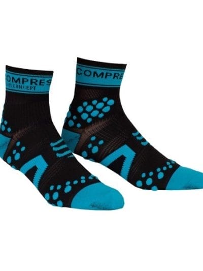 Fitness Mania - Compressport V2 High Cut Socks - Black/Blue