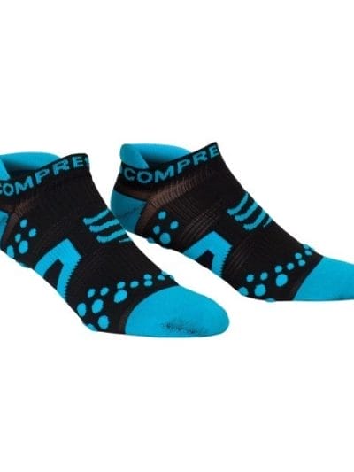 Fitness Mania - Compressport V2 Low Cut Socks 3-Pack - Black/Blue