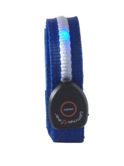 Fitness Mania - Glimmer Gear LED High Visibility Arm Band - Blue