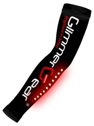 Fitness Mania - Glimmer Gear LED High Visibility Arm Sleeves - Black