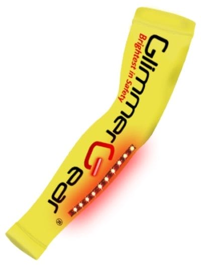 Fitness Mania - Glimmer Gear LED High Visibility Arm Sleeves - Yellow