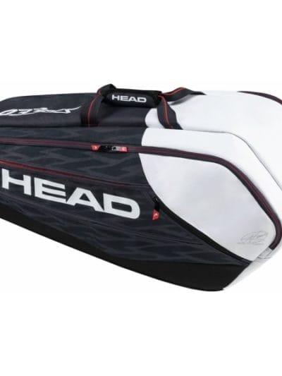 Fitness Mania - Head Djokovic 9R Supercombi Tennis Racquet Bag - Black/White