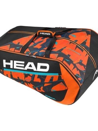 Fitness Mania - Head Radical 12R Monstercombi Tennis Racquet Bag - Black/Orange