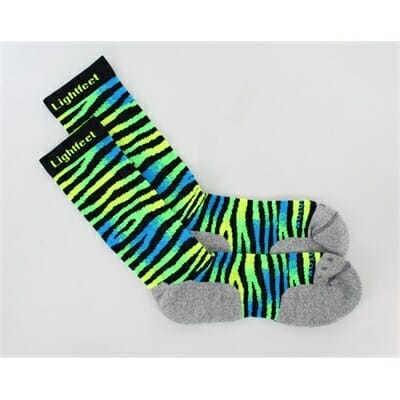 Fitness Mania - LIGHTFEET Mens Predator Crew Socks Black / Aqua