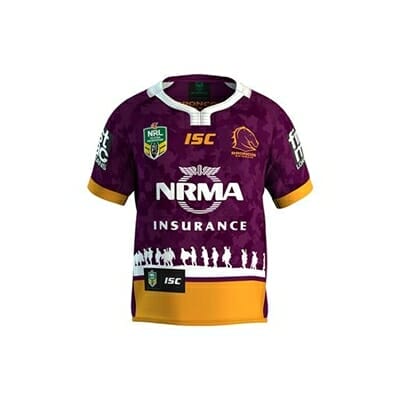 Fitness Mania - Brisbane Broncos Kids Anzac Jersey 2017