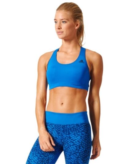 Fitness Mania - Adidas 3 Stripes Racer Back Womens Sports Bra - Blue