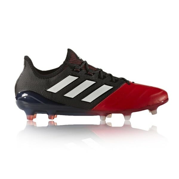 Fitness Mania - Adidas Ace 17.1 Leather Firm Ground - Mens Football Boots - Core Black/Running White/Poppy